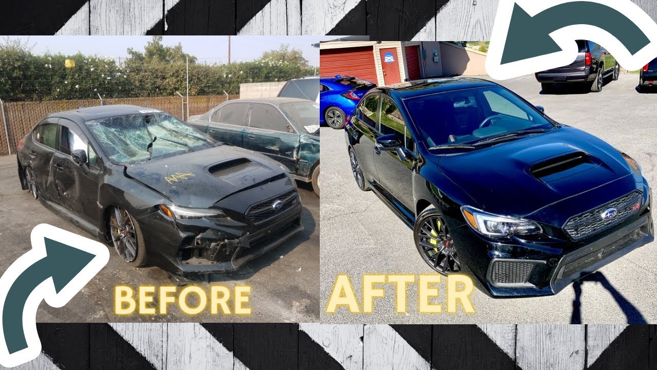 Rebuilding Rolled Wrecked 2018 Subaru WRX STI LIMITED
