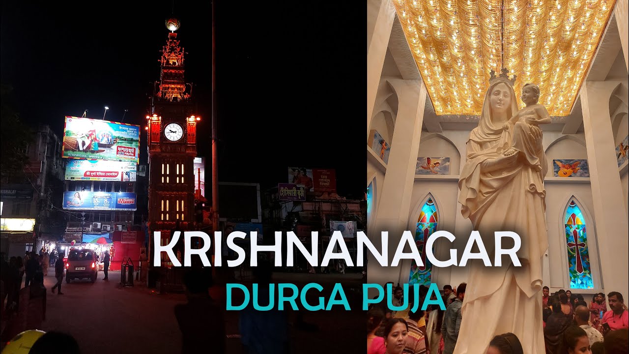 KRISHNANAGAR DURGA PUJA 2022  CITY TOUR ▪︎ LOCAL DURGA PUJA PANDAL VISIT @romiovlogs