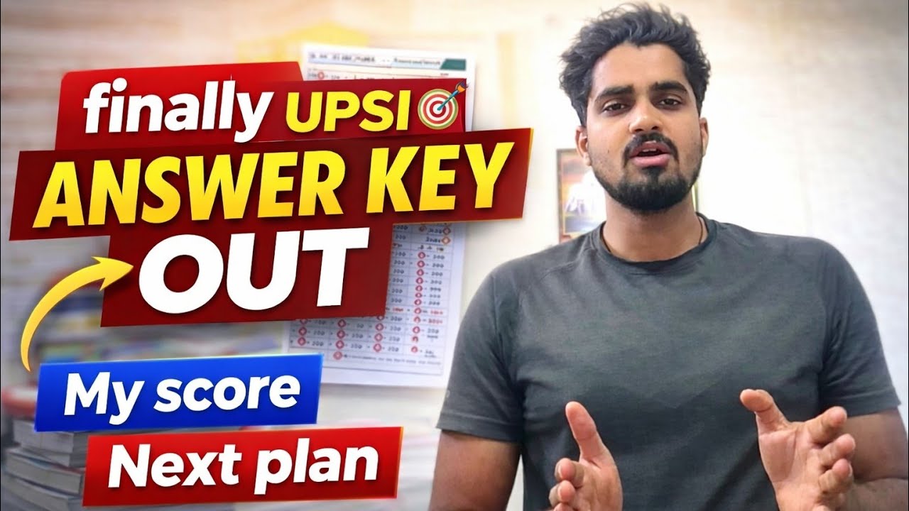UPSI🎯 Answer Key OUT 🔥 | My Score + Next Plan
