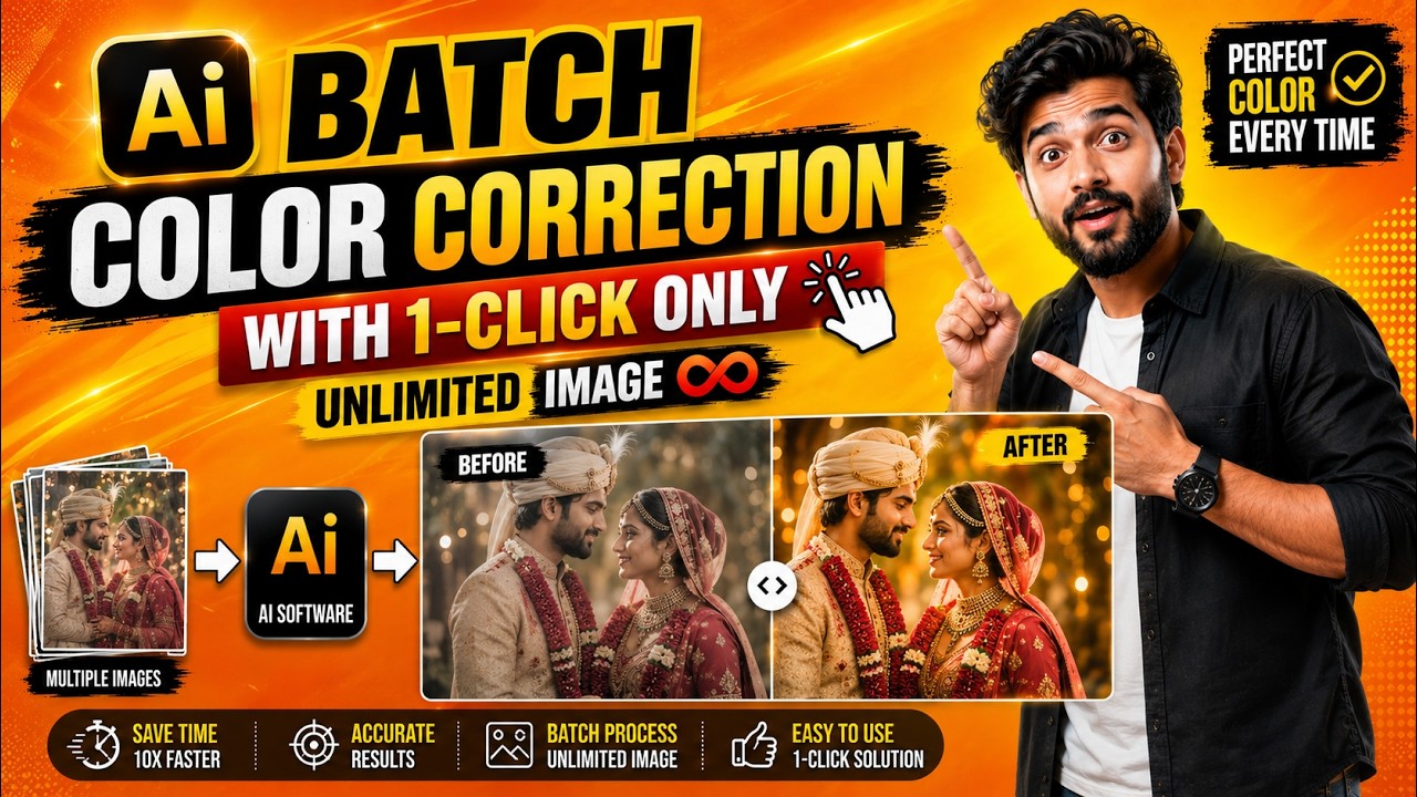 🔥 AI Photo Color Correction Software | Edit 1000+ Photos in 1 Click! 🚀 Ai Software 🔥