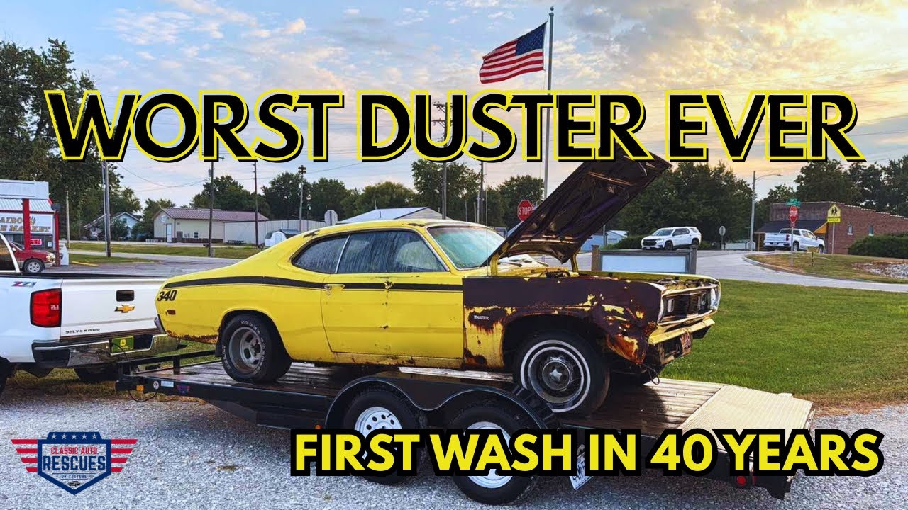 Cleaning The WORST Duster Ever!! 1972 Plymouth Duster Gets Its First Deep Clean in 40+ Years!!