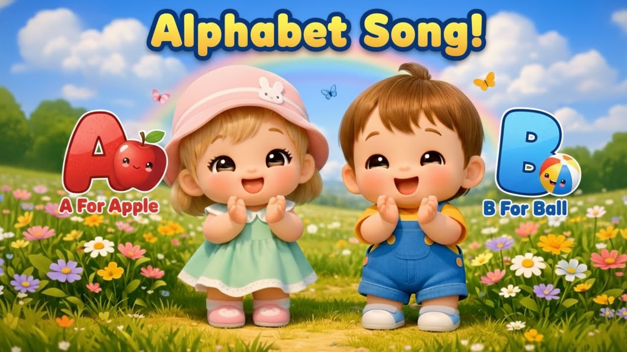 ABC Alphabet Song for Kids 👶🎵 | A to Z Learning with Cute Cartoon Toddlers