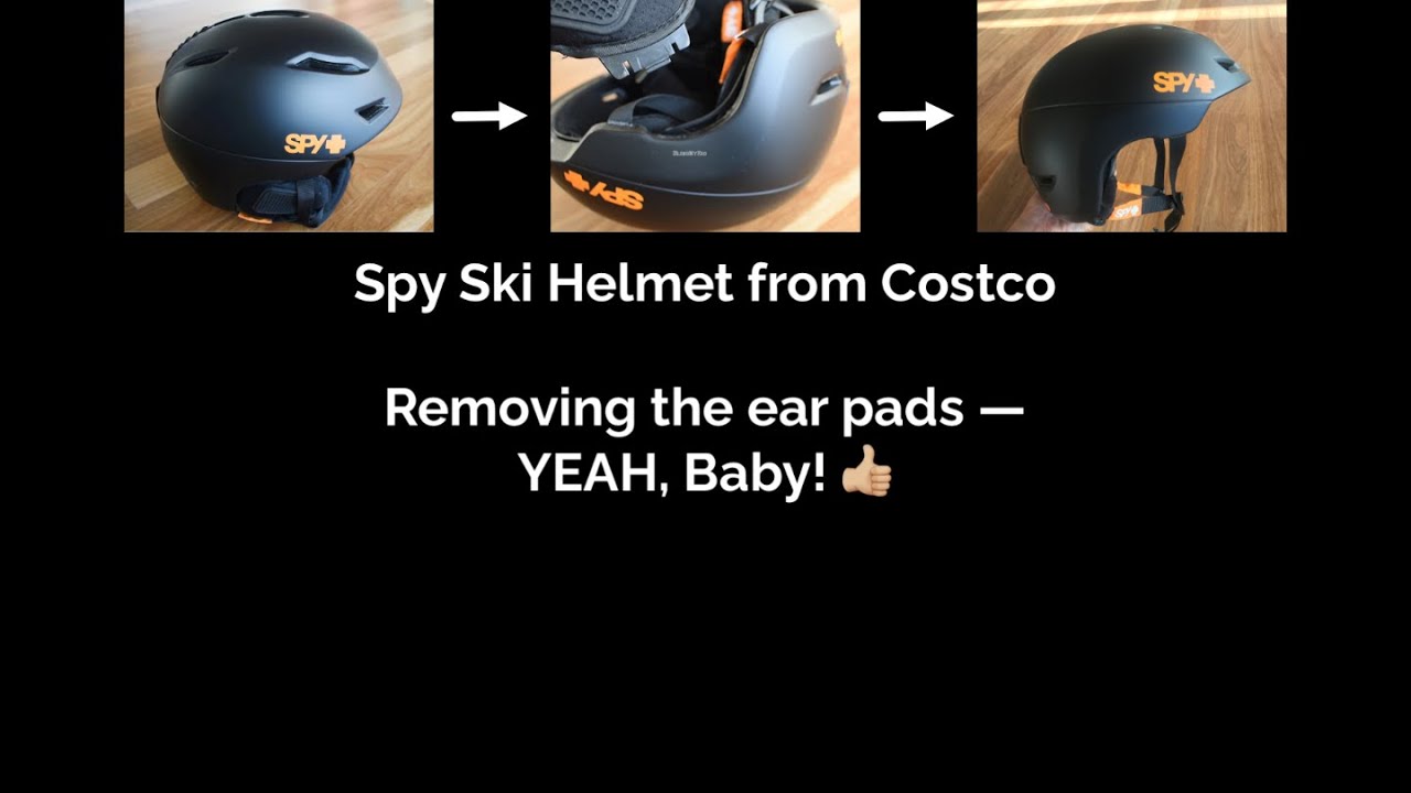 Removing the Costco Spy / BlueSky Snow Helmet Ear Pads / Ear Muffs - Yeah, Baby! 👍🏼