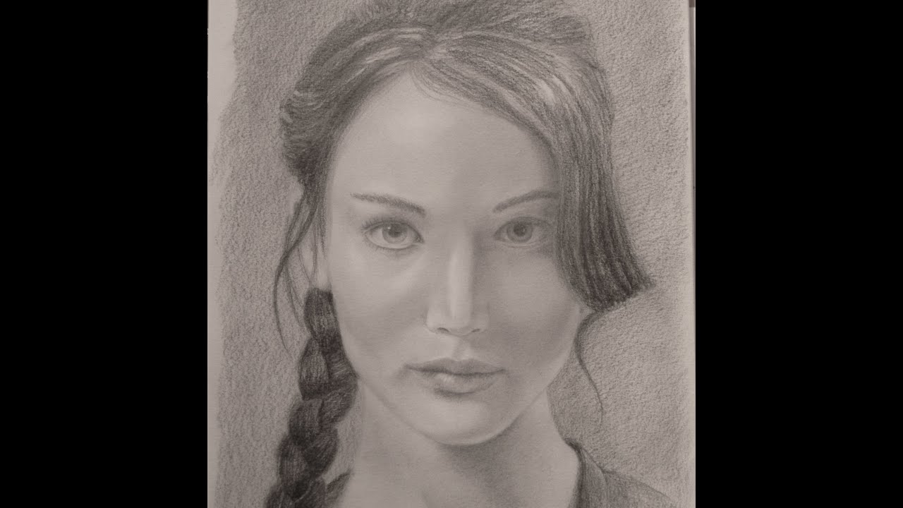Cómo hacer un retrato: Jennifer Lawrence  (Juegos del Hambre)- Arte Divierte.