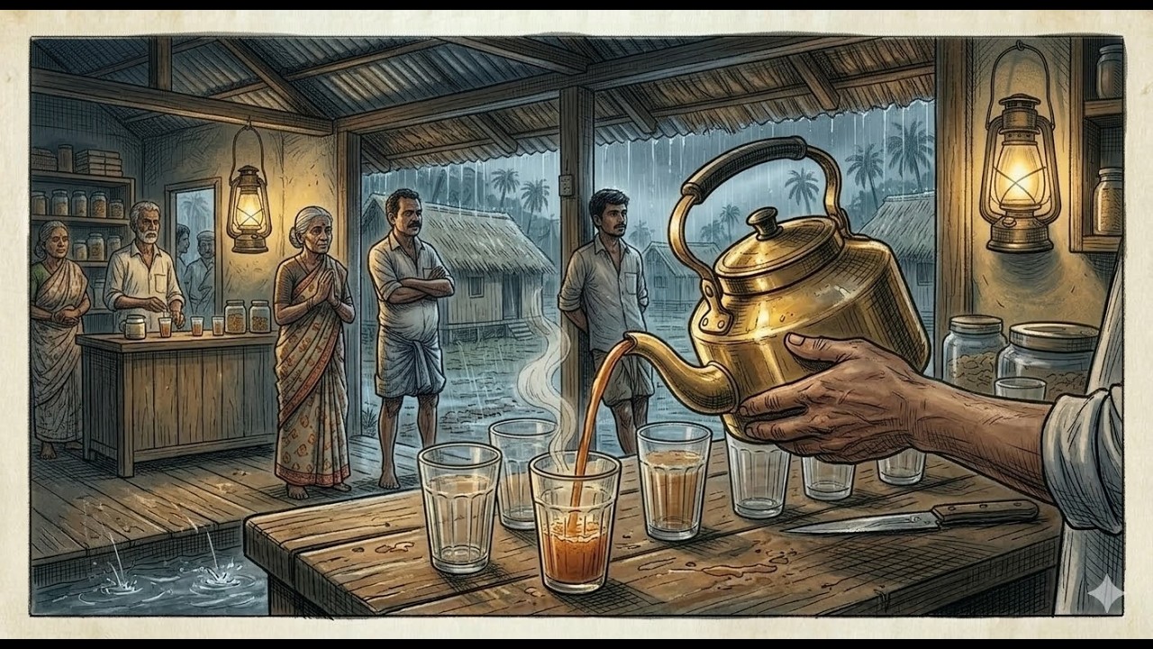 A Rainy Day at a Small Kerala Tea Shop ☕🌧️ | Relaxing Animation&rdquo;
