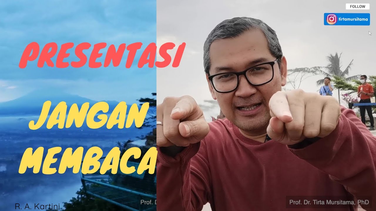 Cara Presentasi yang Baik dan Benar Jangan Membaca Sambil Presentasi Kenapa? | Tirta Mursitama