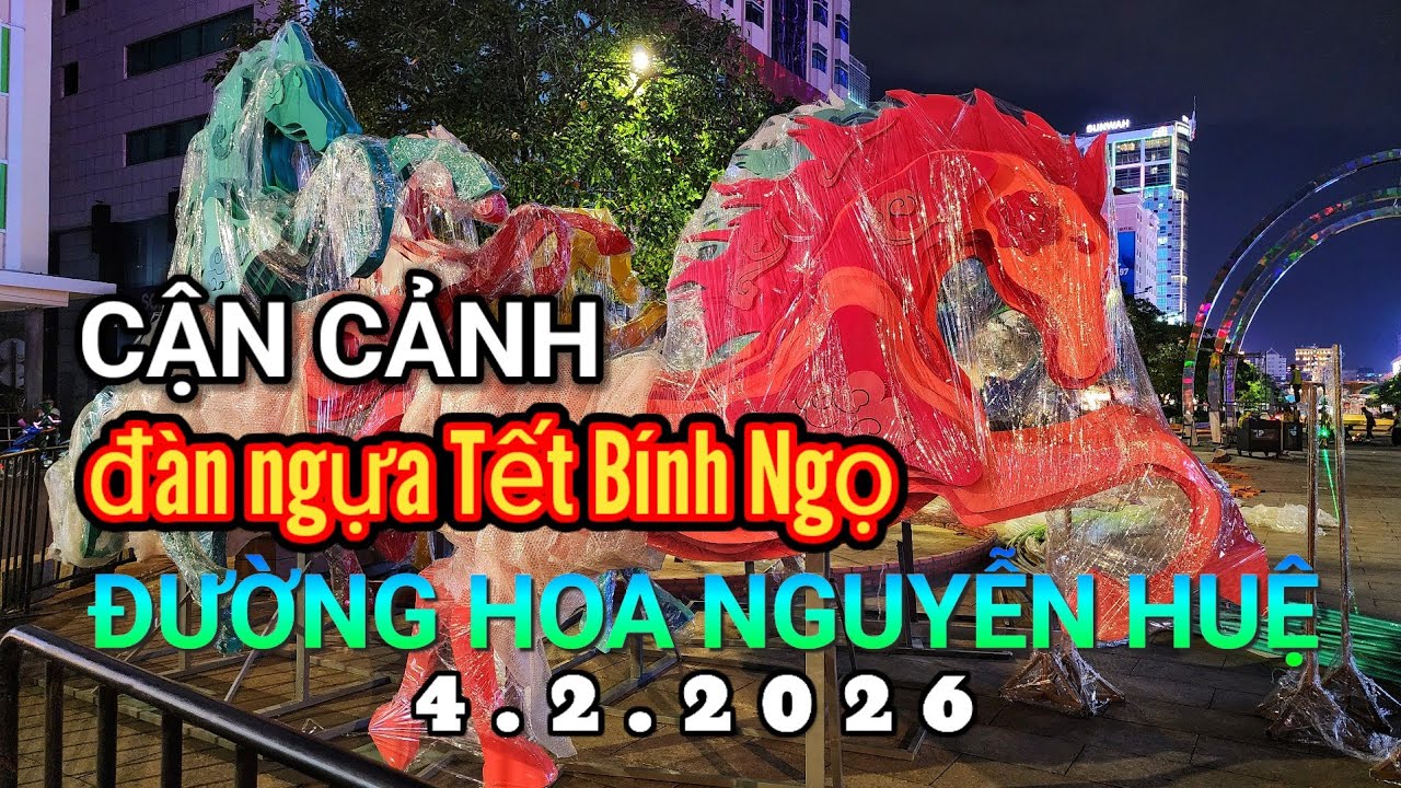 Không Ai Ngờ! Đàn Ngựa Tết Bính Ngọ Sài Gòn Lộ Diện Sớm Tại Đường Hoa Nguyễn Huệ 2026