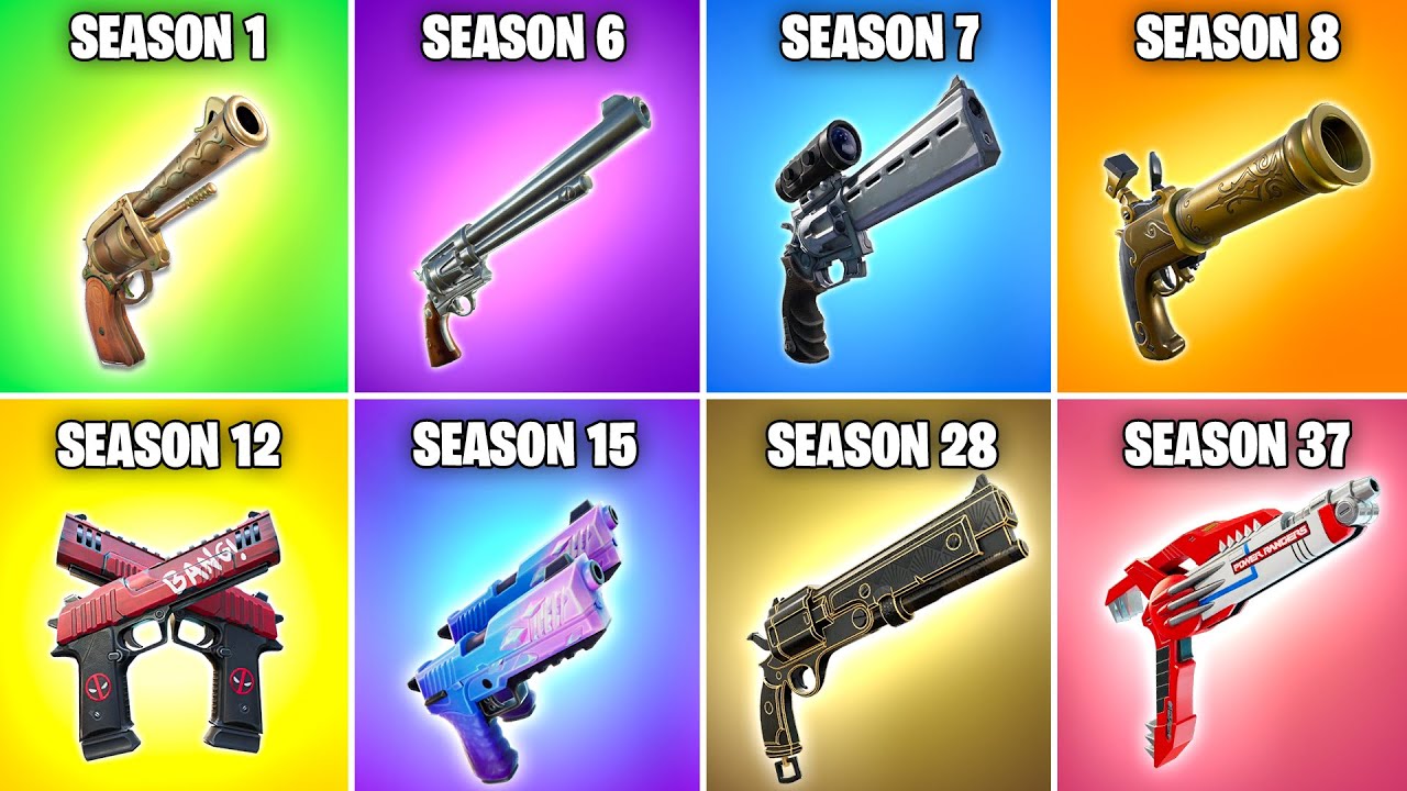 Evolution of All Pistols in Fortnite (Chapter 1 Season 1 - Chapter 6 Season 4)