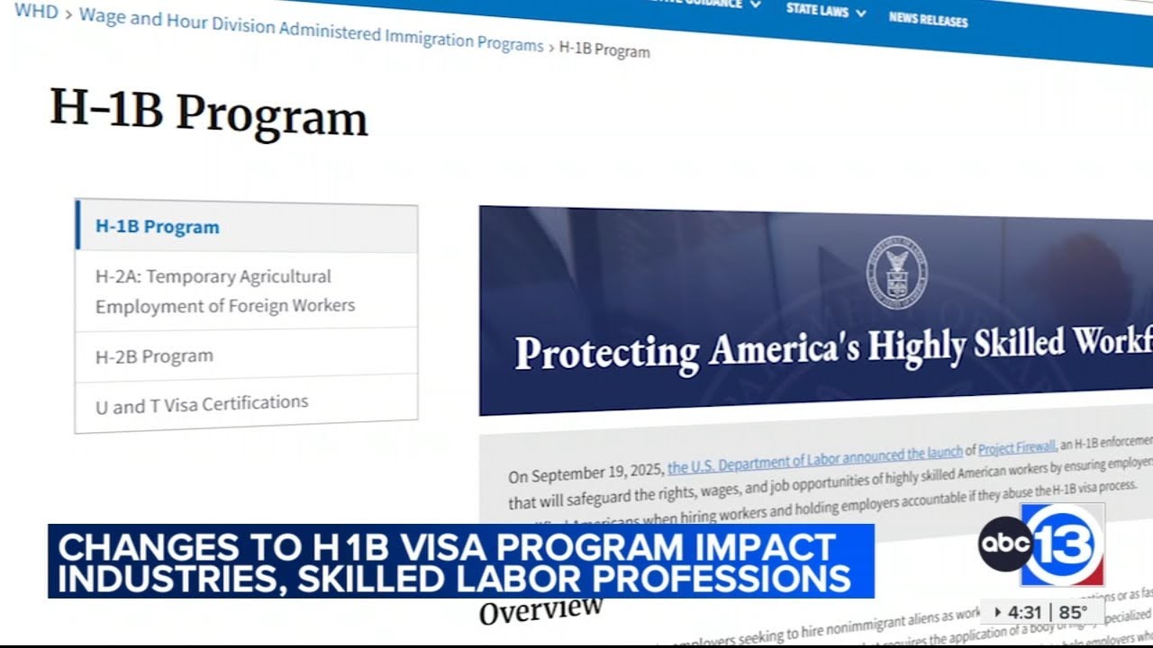 Changes to H-1B visa program impact industries, skilled labor professions in Houston
