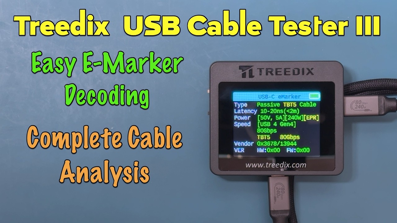 Тестер USB C Treedix - декодирующий электронный маркер