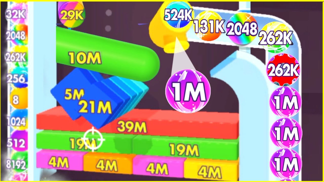 Bounce Merge | bounce and collect in bounce Merge 2048 Blob Merge 2048, 4096,8192....1M #Bouncemerge