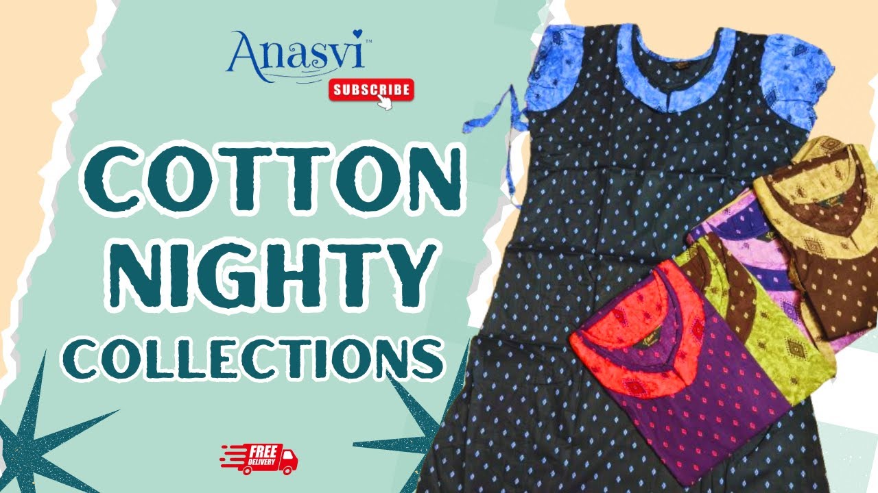 Vikas காட்டன் நையிட்டிகள் | Anasvi | Wholesale & Retail | ஒரு பீஸ் கூட வாங்கலாம் | Free Shipping