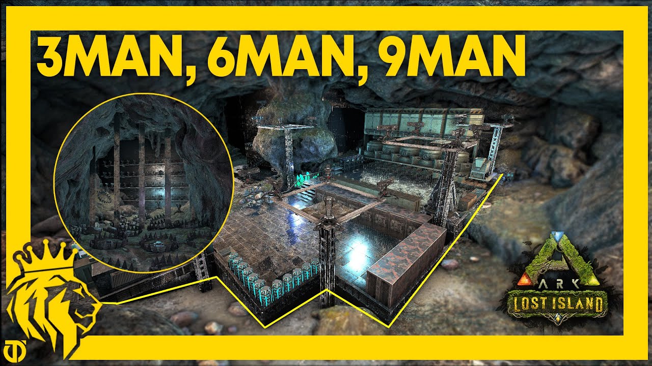 ТОП-3 подводных пещеры с полноценными базами на Lost Island! | ARK: Survival Evolved