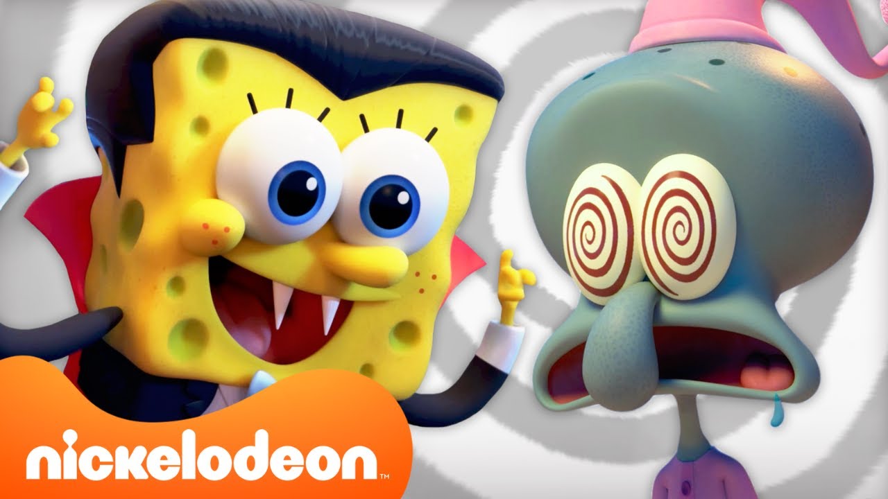 SpongeBob HYPNOTIZES Squidward at Kamp Koral! | Nickelodeon UK