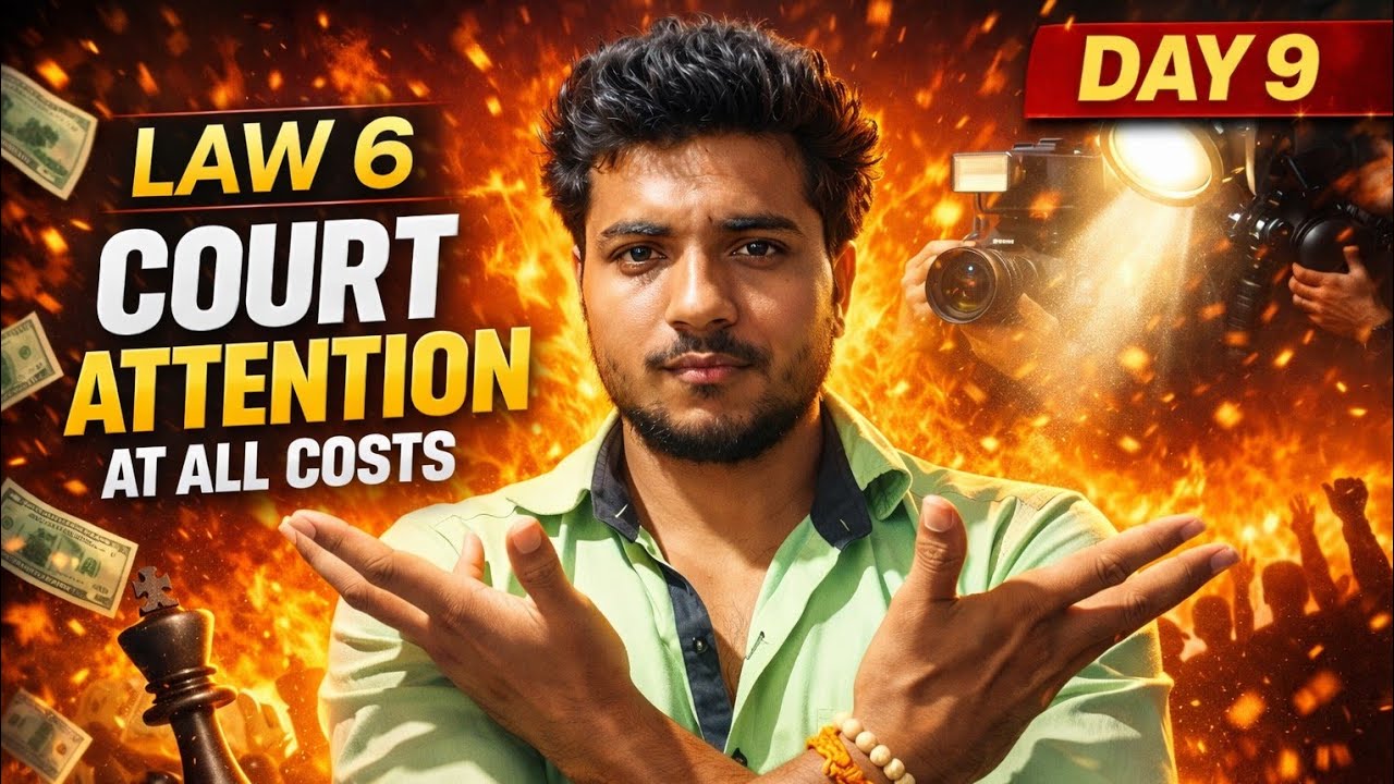 Day 9 | Law 6 – Court Attention at All Costs 🔥 | 48 Laws of Power