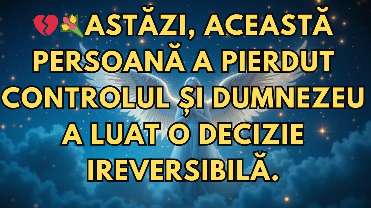 ASTĂZI, ACEASTĂ PERSOANĂ A PIERDUT CONTROLUL ȘI DUMNEZEU A LUAT O DECIZIE IREVERSIBILĂ