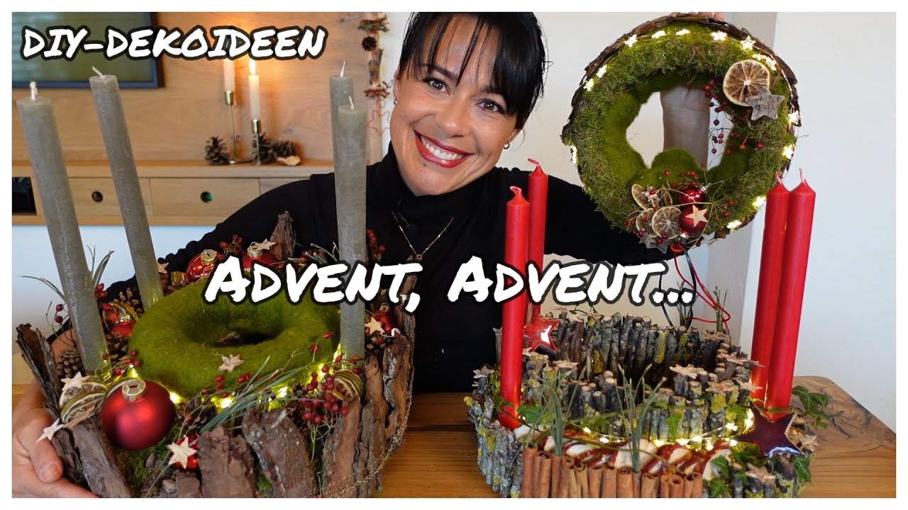 ADVENTDEKO in ROT/ DEKOIDEEN FÜR DICH/ SELBER MACHEN ist am SCHÖNSTEN
