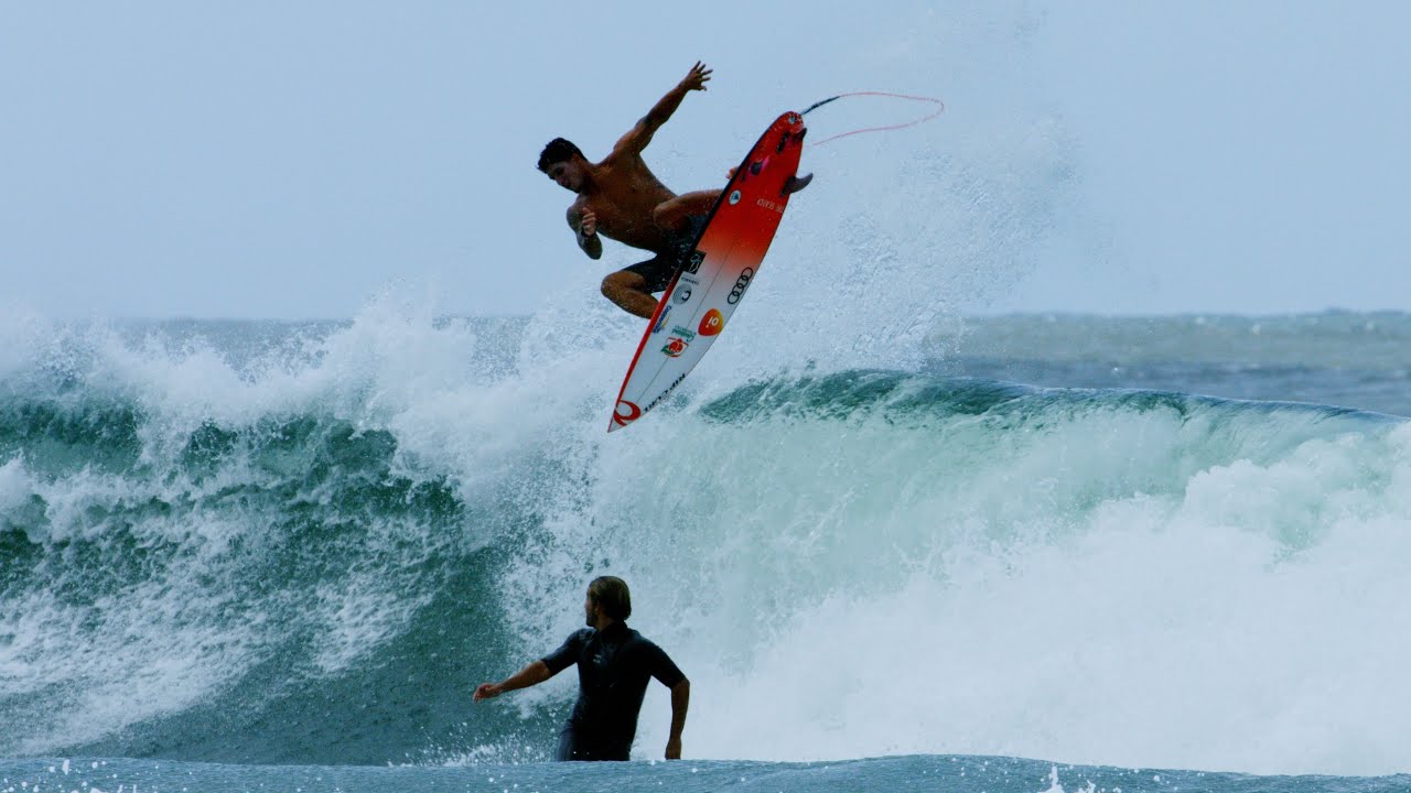 Gabriel Medina does a backflip and also lands on someone | All In One Session.