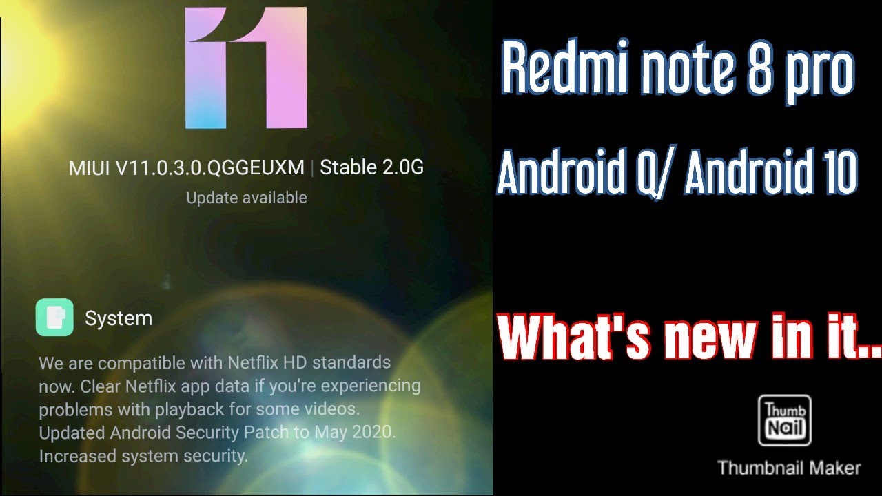 Redmi note 8 pro latest software update || Android Q || Android 10 || V11.0.3.0.QGGEUXM