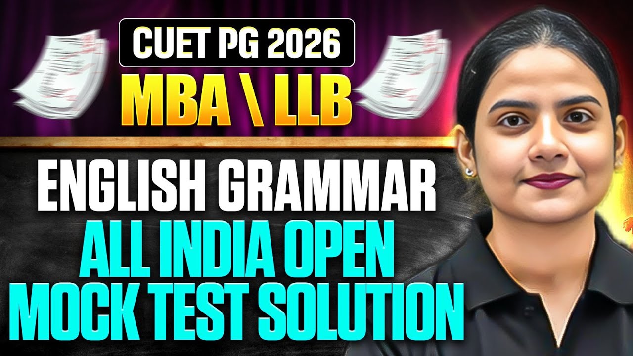 CUET PG English Grammar : All India Open Mock Test Discussion | CUET PG Grammar Preparation  2026