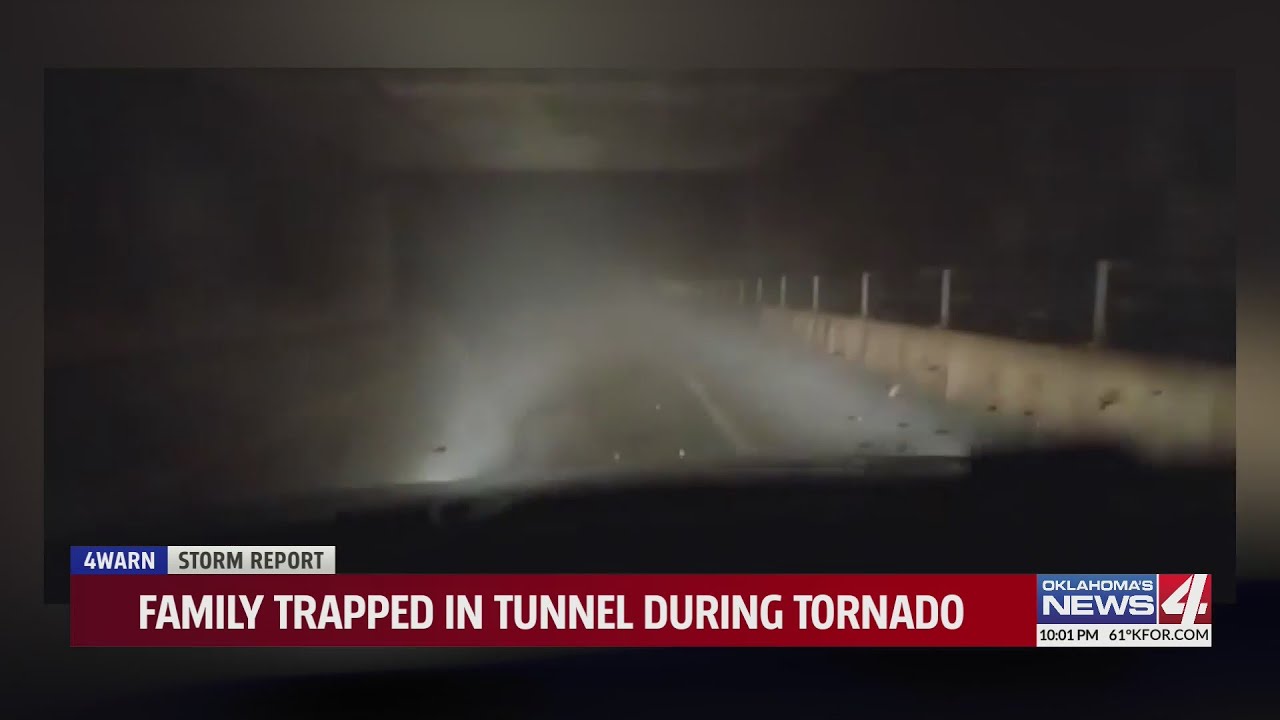 Video shows family hiding in tunnel when Shawnee tornado hit