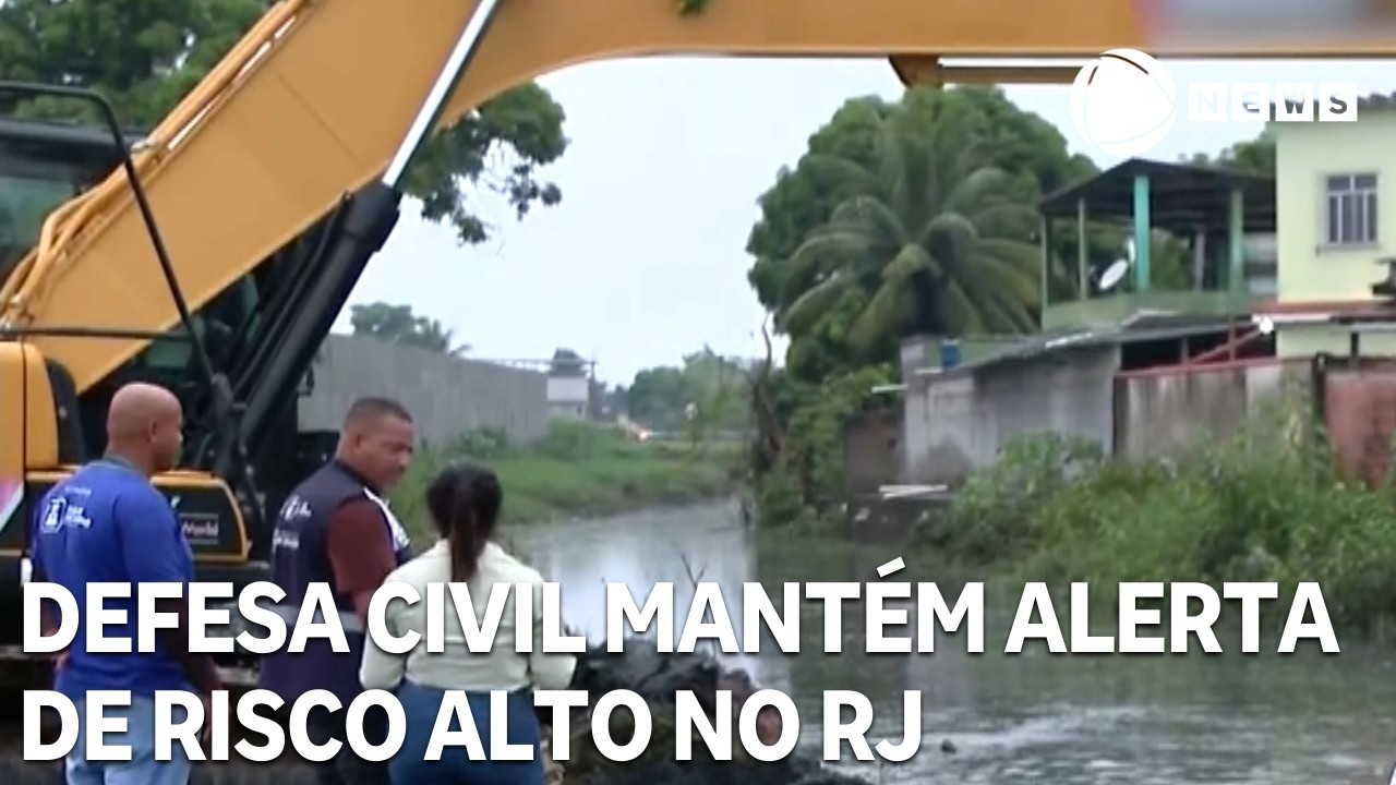 Defesa Civil mantém alerta de risco alto no Rio de Janeiro