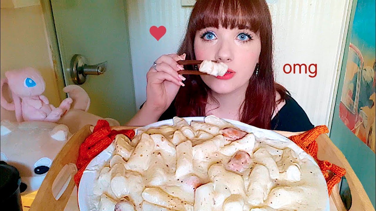 SUPER CREAMY RICE CAKES 😍 CARBONARA DDEOKPOKKI MUKBANG 까르보나라 떡볶이 먹방