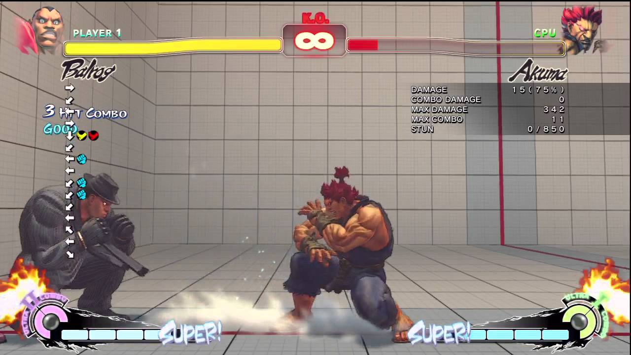 Balrog - Combos into Low Dashes (Dash Low and Smash/Torpedo)