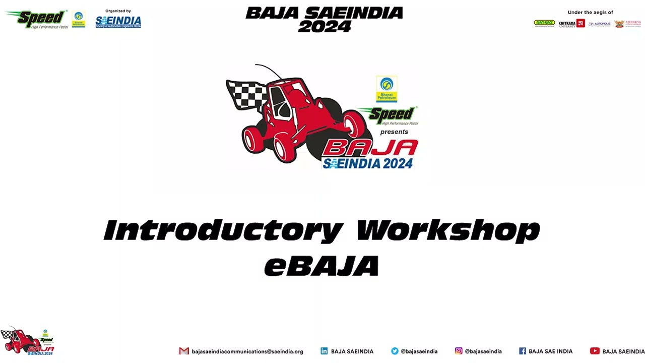 Getting Started with eBAJA - Introductory Workshop - BAJA SAEINDIA 2024