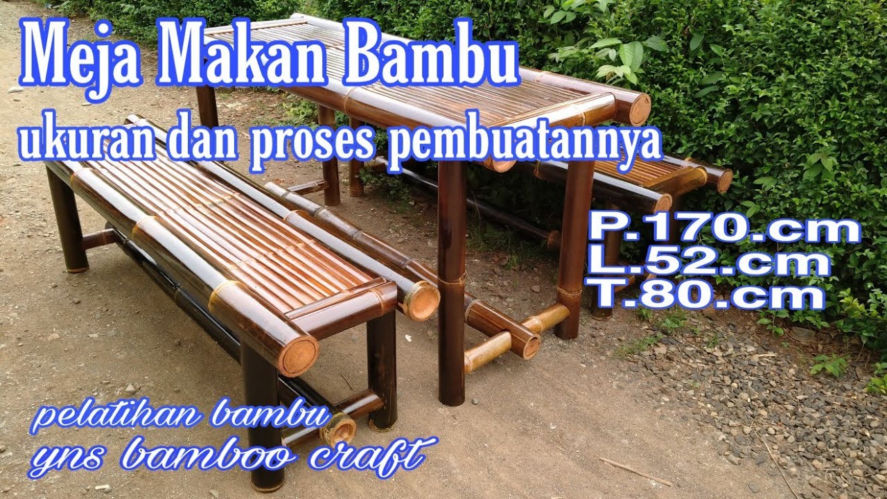 Cara Membuat Kursi Dari Bambu || Meja Makan Bambu