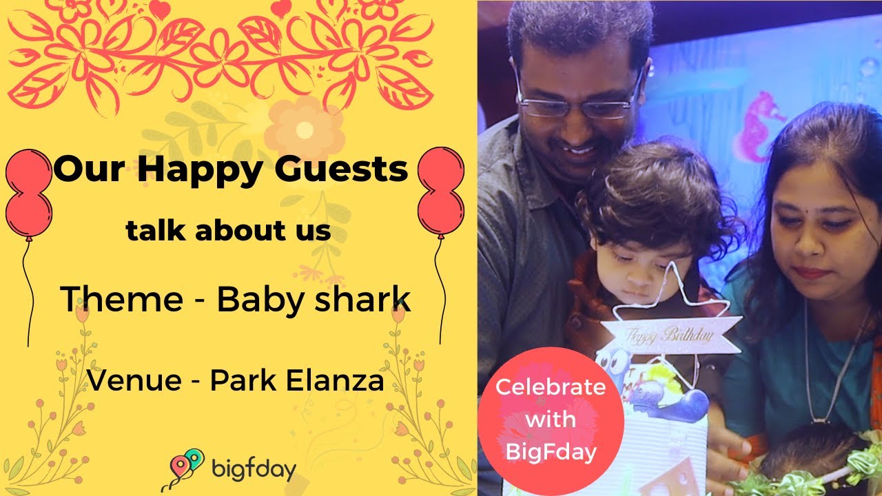 Baby shark birthday theme party at Park Elanza in Chennai