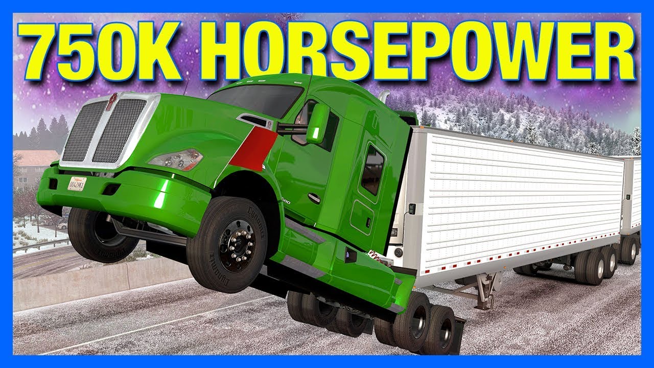 Разбивание грузовика мощностью 750 000 лошадиных сил в American Truck Simulator