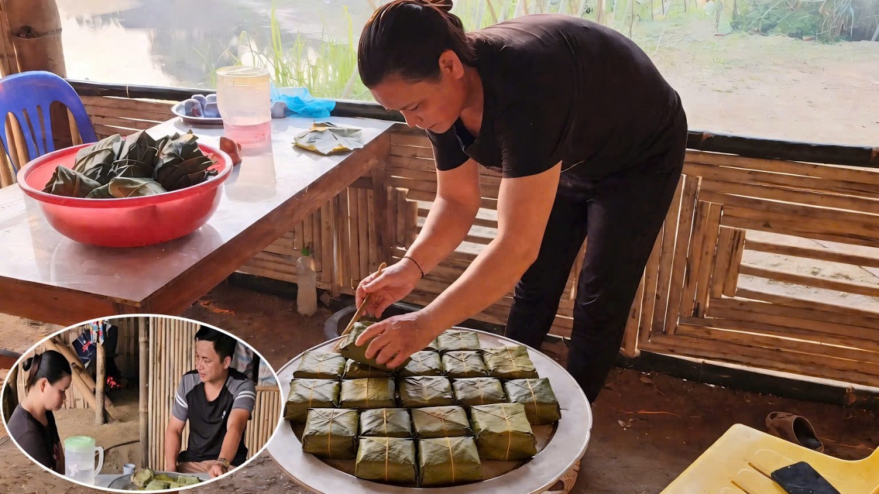 May made some delicious ant egg cakes and told Thu about Nhung's outrageous behavior.