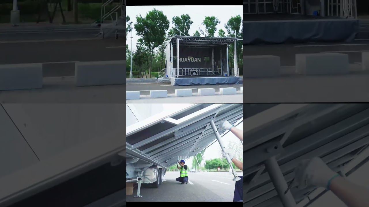 HUAYUAN ST315S Manual Mobile Stage Trailer for Outdoor Events  