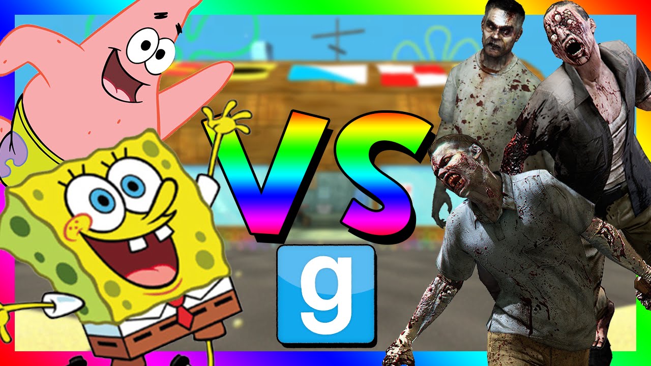 ГУБКА БОБ ПРОТИВ ЗОМБИ | Gmod Sandbox (смешные моменты)