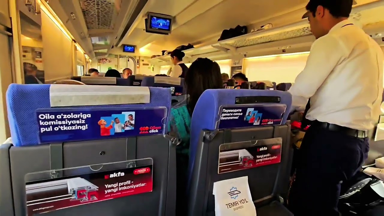 TRAVELLING FROM TASHKENT TO BUKHARA BY TRAIN. UZBEKISTAN