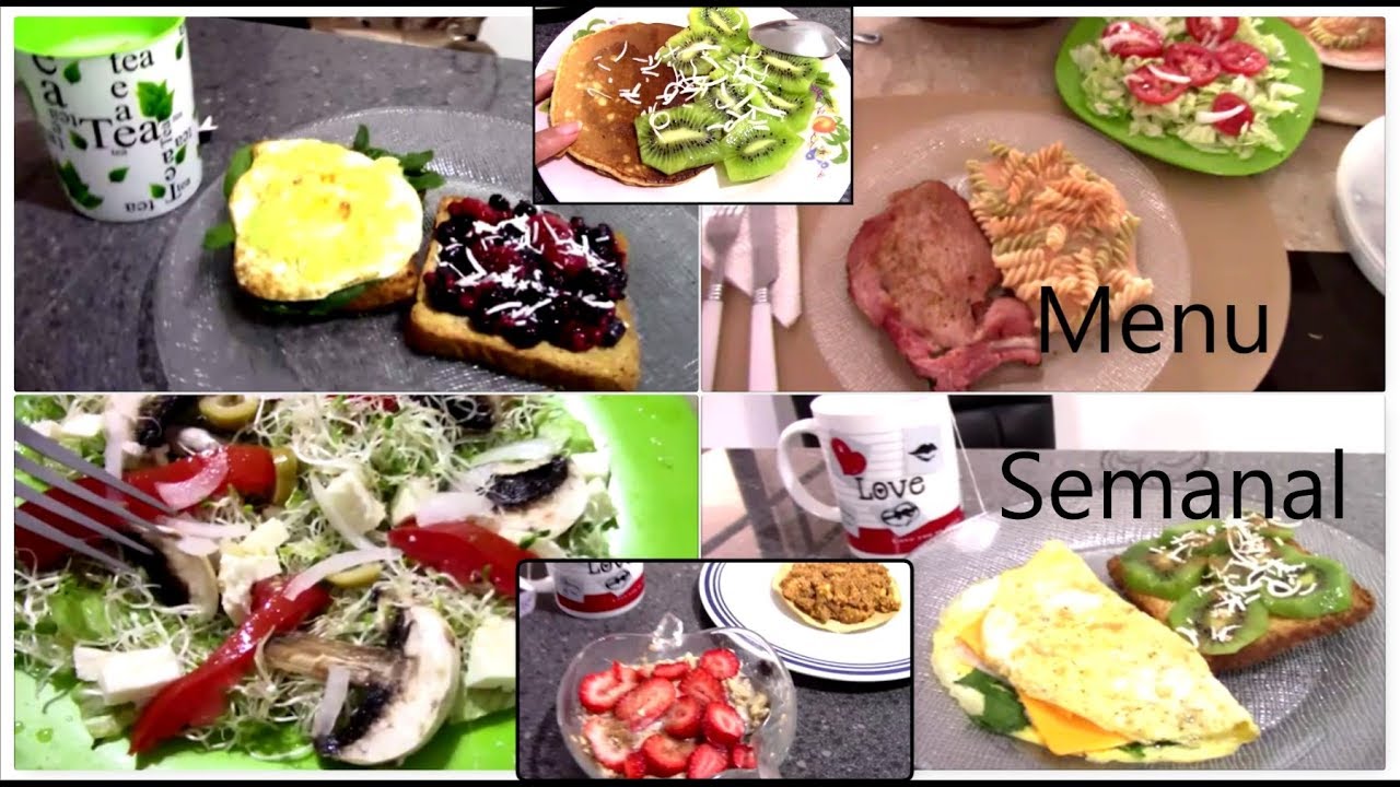 Menú Semanal # 4 (desayunos, comidas,cenas)