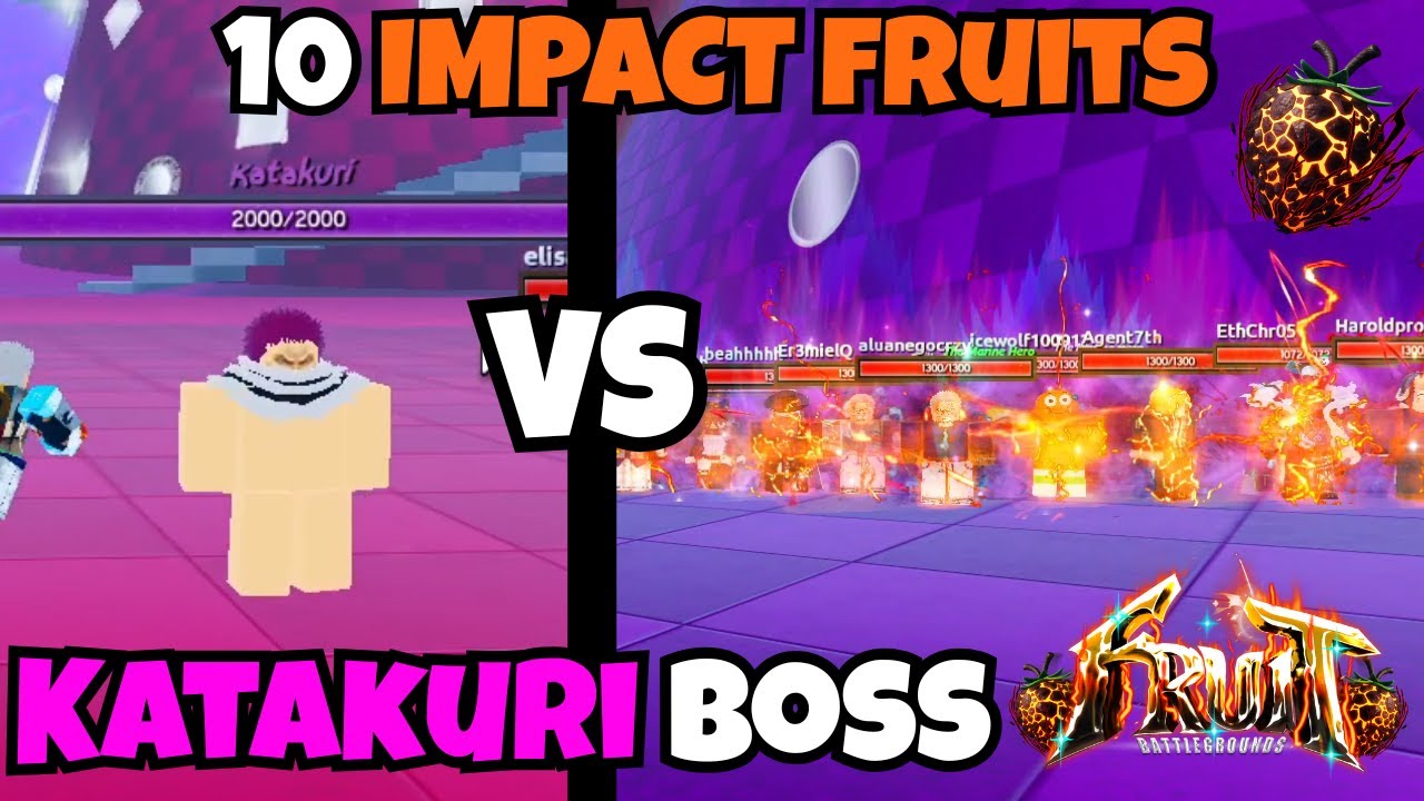 10 Impact Fruit Users VS. Katakuri Boss is INSANE! (Fruit Battlegrounds) (roblox)