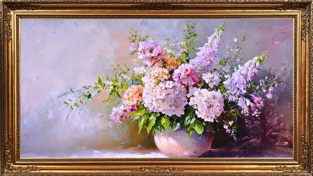 Vintage Spring Florals & Delicate Brushstrokes | Elegant Spring Ambience 4K | Frame TV Art