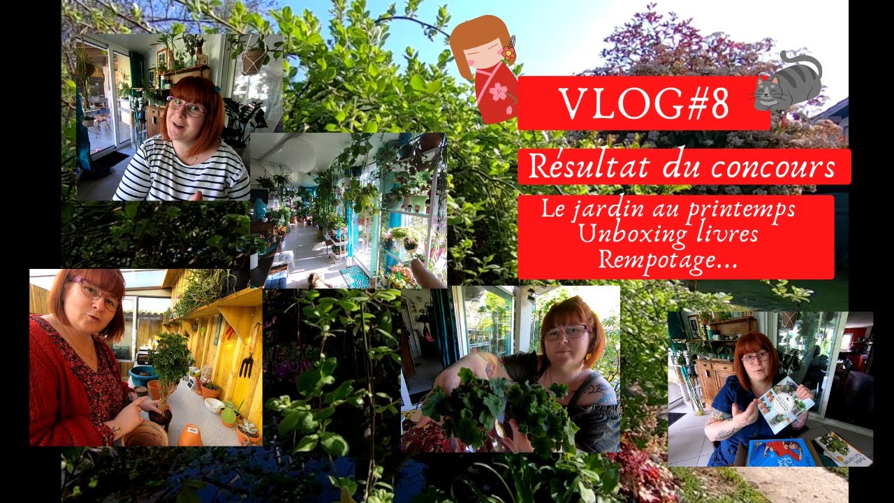 VLOG #8🌿 Rempotage🌱_ Résultat du CONCOURS🏆 _Le JARDIN au PRINTEMPS🌸 Unboxing LIVRES📚 La VERANDA ...
