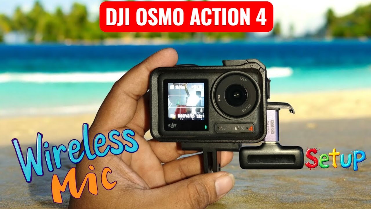 Dji osmo action 4 wireless mic setup || Dji osmo action 4 external mic