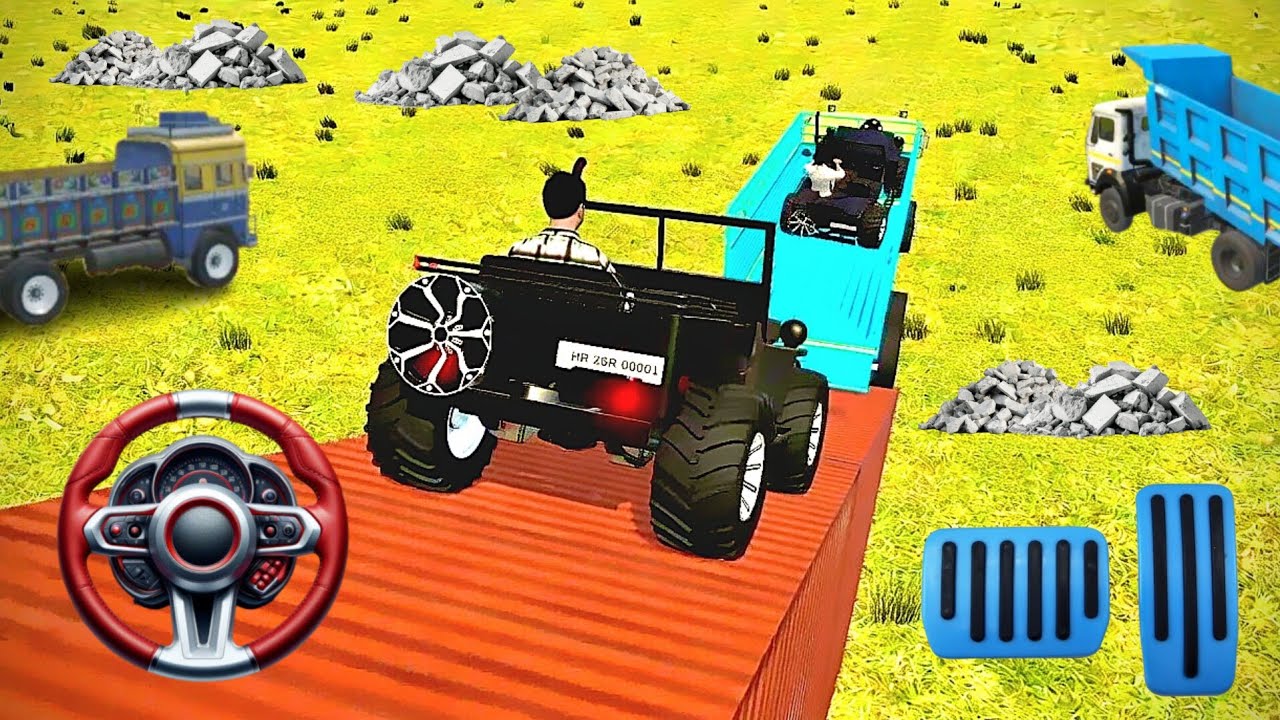 Ladi jeep  Loading 🔥😱 on Truck 🚛 | Realistic Gaming Simulation #games #truck #buffalo 