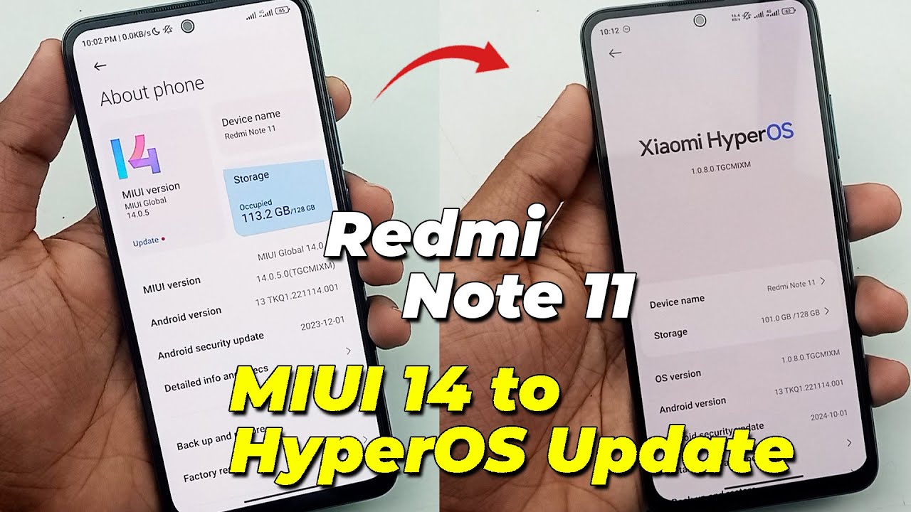 Redmi Note 11 HyperOS Update MIUI 14 To HyperOS 1 0 8 0