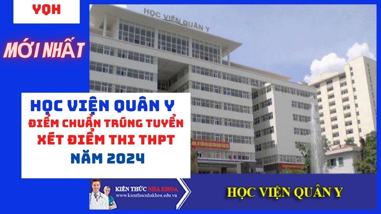 Chi tiết điểm chuẩn trúng tuyển của Học viện Quân y năm 2024