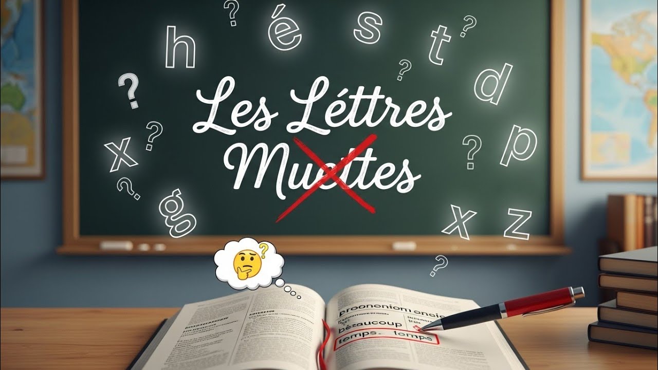 ما هي الحروف الصامتة التي لا تكتب ولا تنطق في اللغه الفرنسية؟ Apprendre le français les lettres .