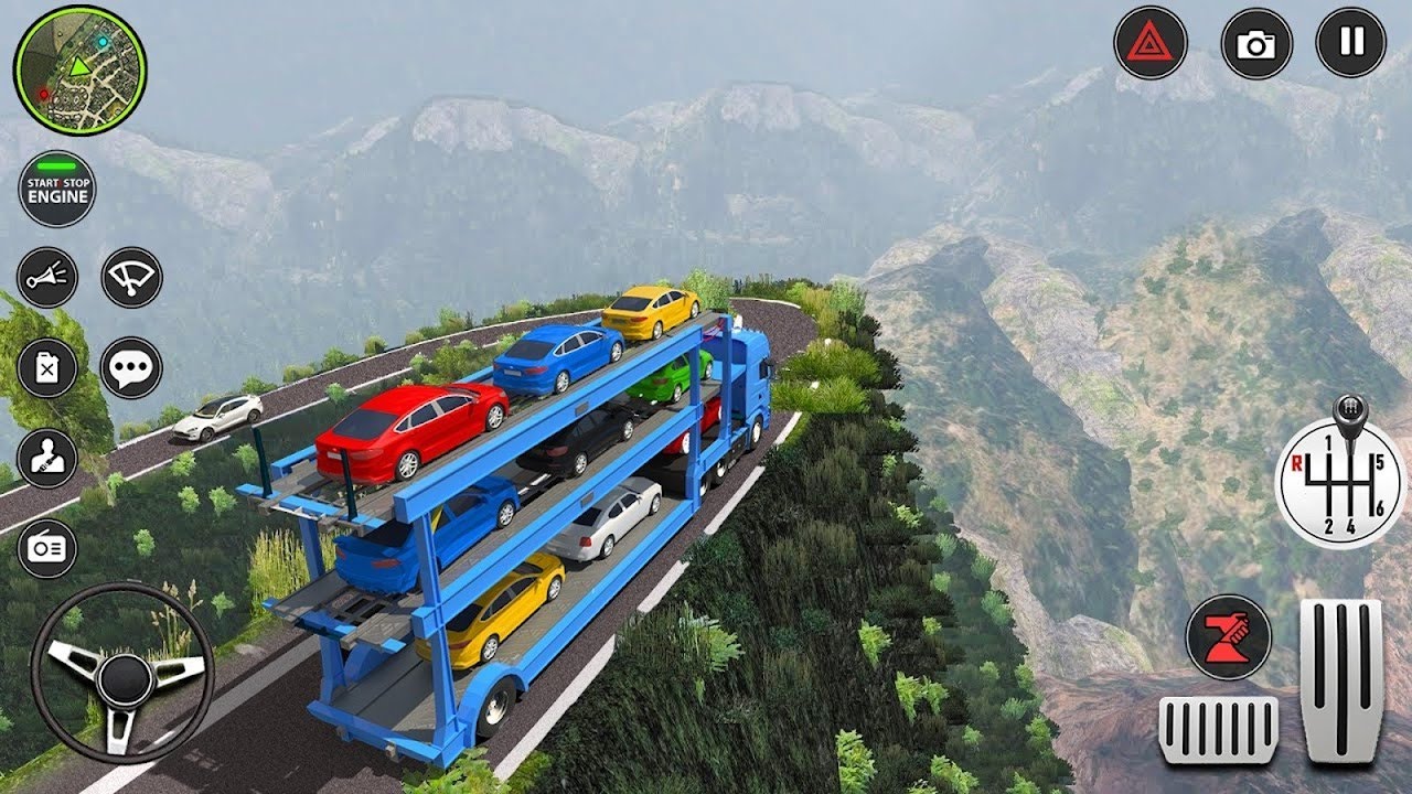 Euro Truck Shimulater Driving Video|And you have to take the car in the truck,driving in transport🤯🚛
