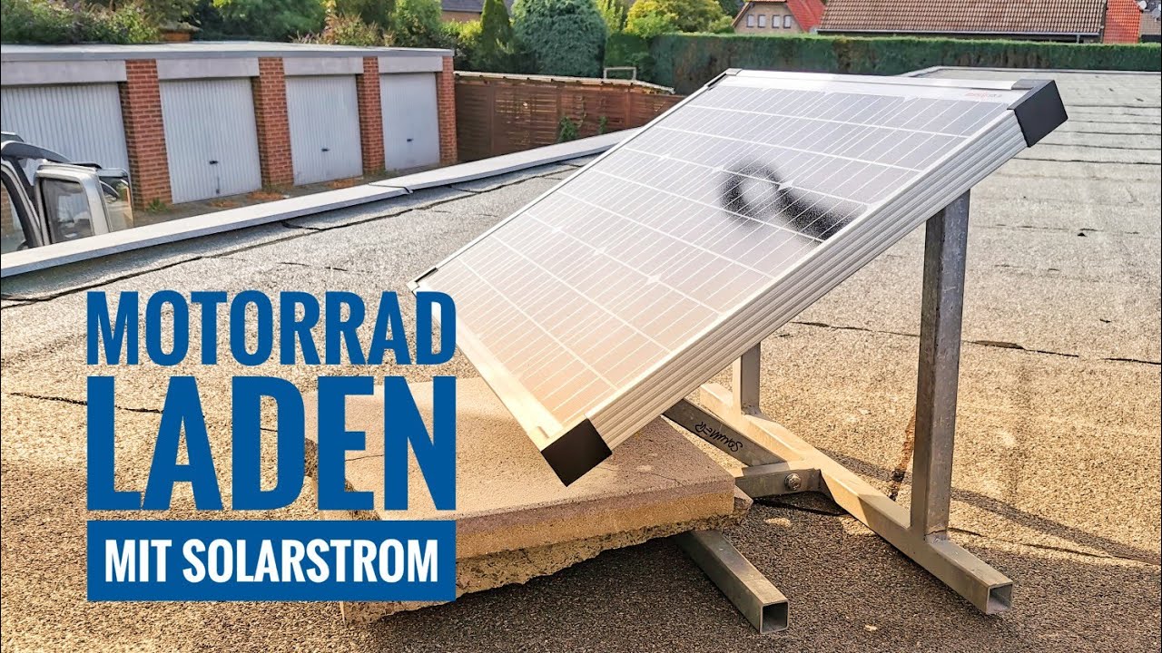 PV Solaranlage - Garage ohne Strom, Motorrad laden