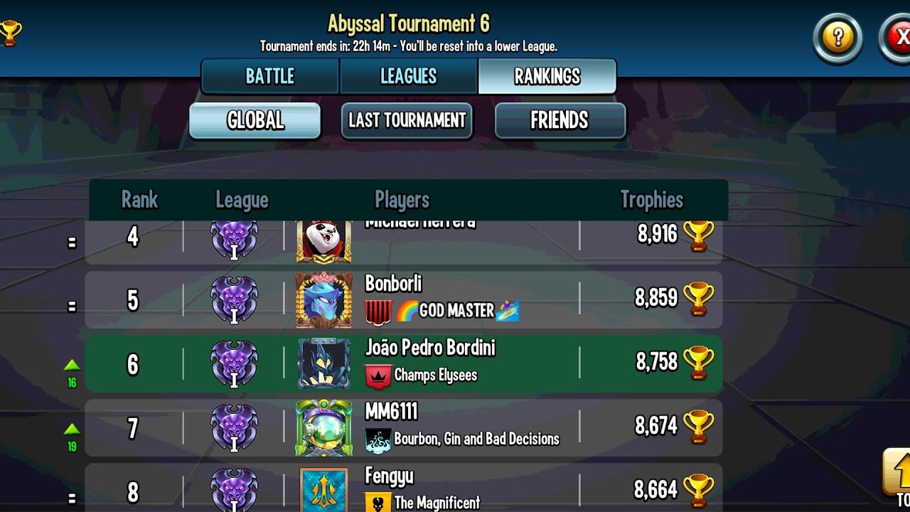 A MELHOR EQUIPE DE ATAQUE (F2P) NO PVP! BATALHAS NO TOP 10 GLOBAL - MONSTER LEGENDS