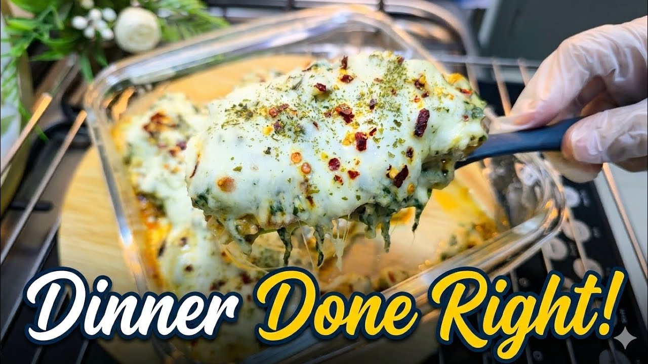 Creamy Spinach Mushroom Chicken Bake