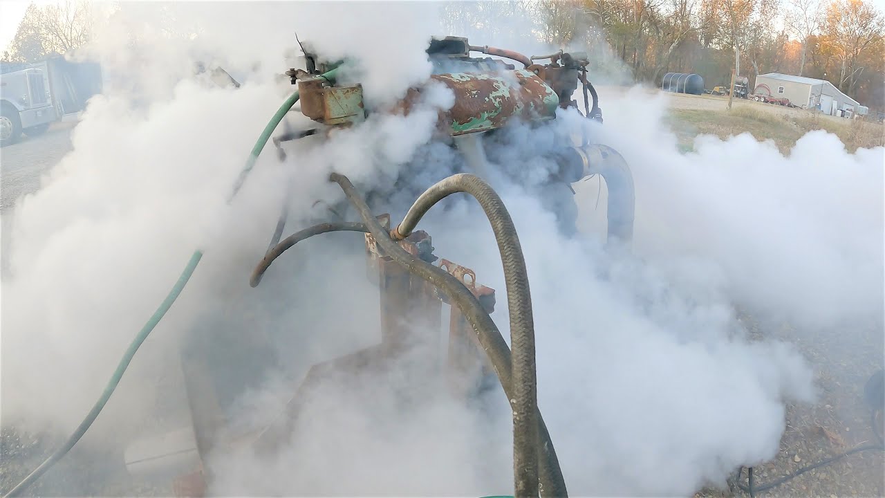Runaway V8 Two Stroke Detroit Diesel Vs. Water Hose